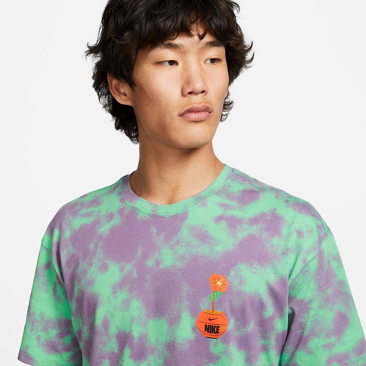 Nike Max90 Just Do It Basketball T-Shirt 'Green Purple' FD0066-363