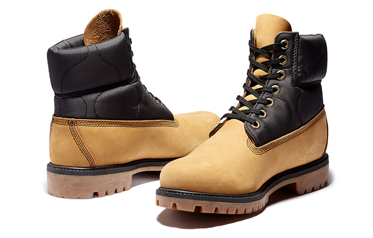Timberland Premium 6 Inch Leather and Fabric Boots 'Wheat Nubuck with Black' A2QZR