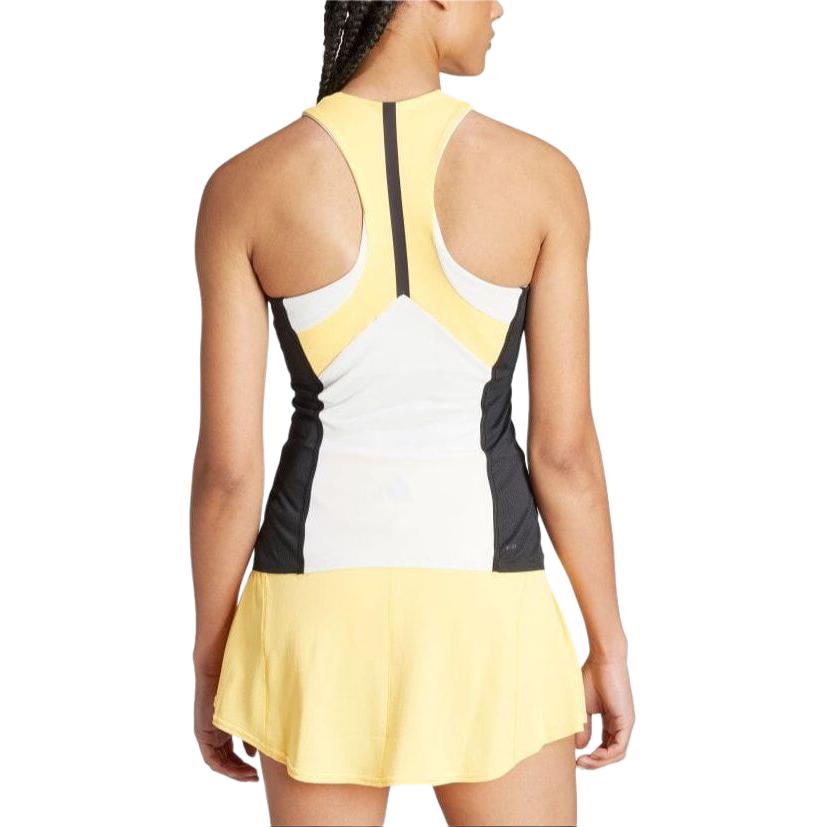 (WMNS) adidas Tennis HEAT.RDY Pro Y-Tank Top Asia Sizing 'White Yellow Black' IN6494