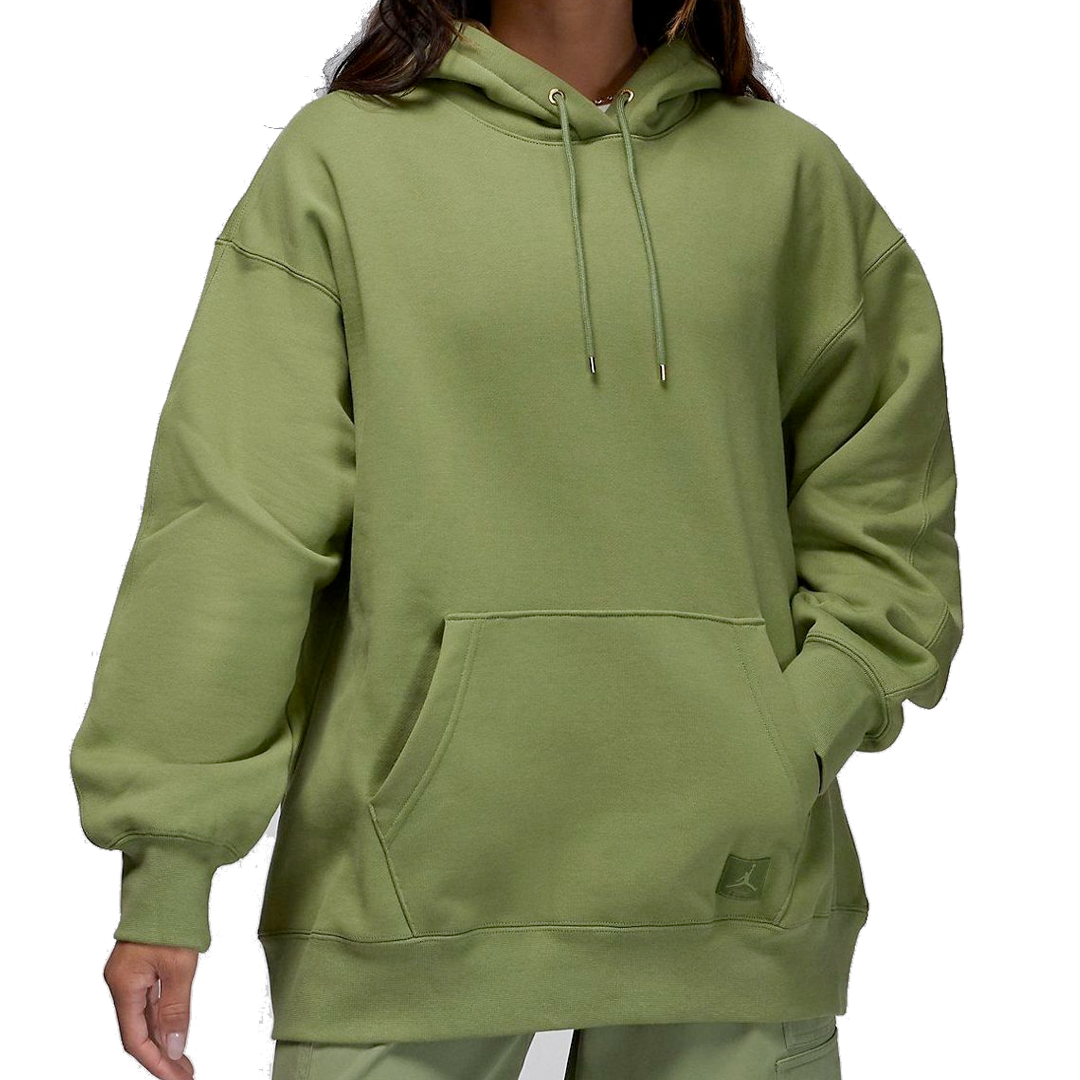 (WMNS) Air Jordan Flight Fleece Pullover Hoodie 'Sky J Light Olive' FB5111-340
