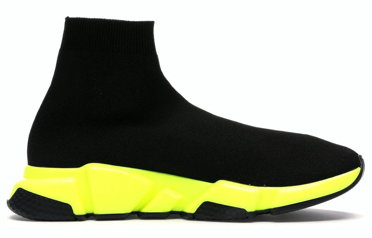 Balenciaga Speed 1.0 Sneakers 'Black Neon Yellow' 567042W05G01000