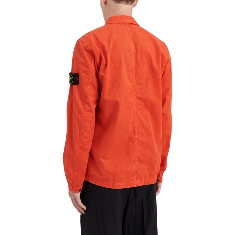 STONE ISLAND Gd Cotton Zip Overshirt 'Orange Red' 7915102WN-V0137