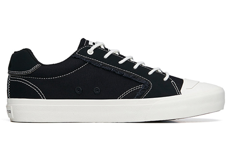 ANTA Life Series Sneakers Canvas Low 'Black White' 112228077S-2