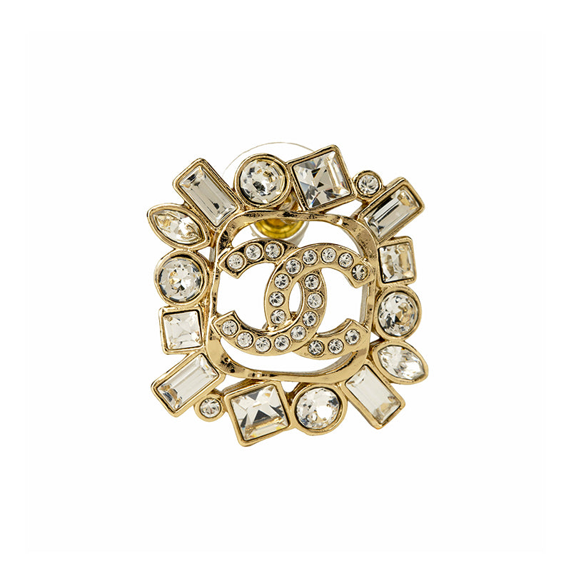 CHANEL Stud Earrings Women's Gold