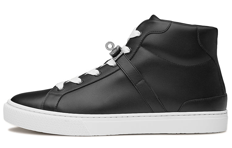 HERMES Daydream Skateboard Shoes Men High-Top Black