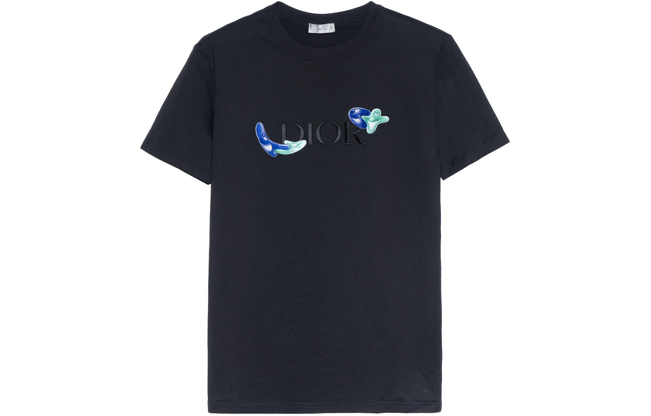 DIOR Drop Shoulder Sleeve T Shirt Men's Black