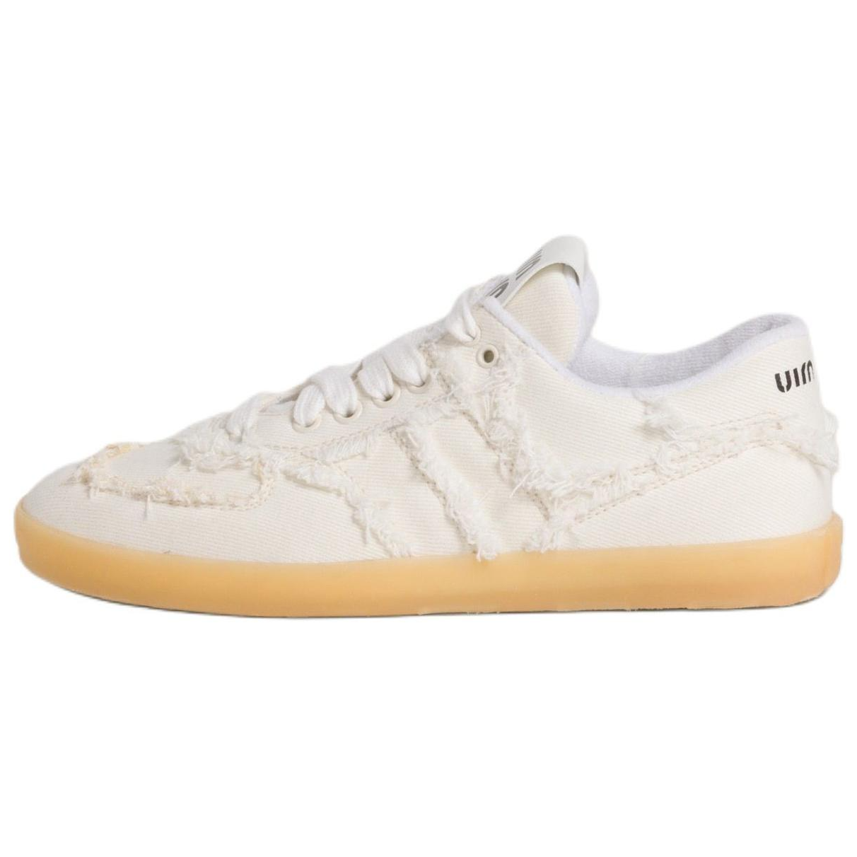 MIU MIU Low-Top Skateboard Shoes German Army Trainers Women's White