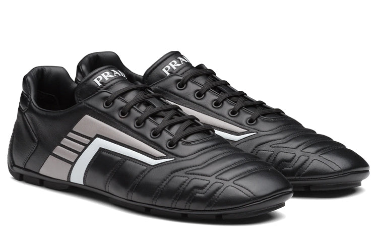 PRADA Shock Absorbers Slip Resistant, Abrasion Resistant, Breathable Low Top Casual Shoes Men's Black