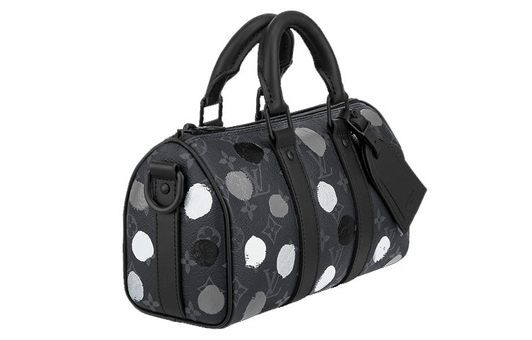 LOUIS VUITTON X Yayoi Kusama Keepall 25 Monogram Eclipse Black/Silver