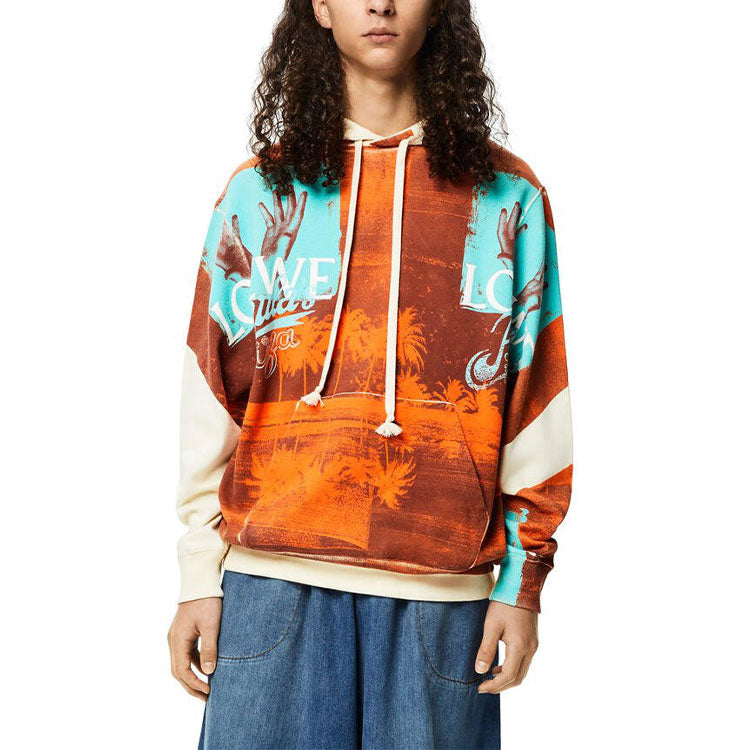 LOEWE Tropical Hands Print Hoodie