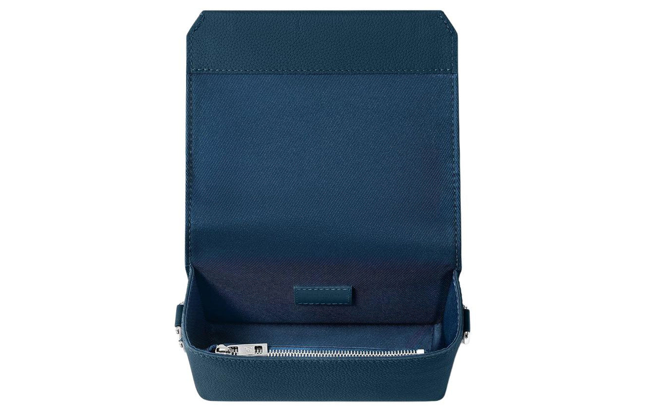 LOUIS VUITTON Fastline Series Leather Shoulder Bag Crossbody Bag Men's Dark Blue