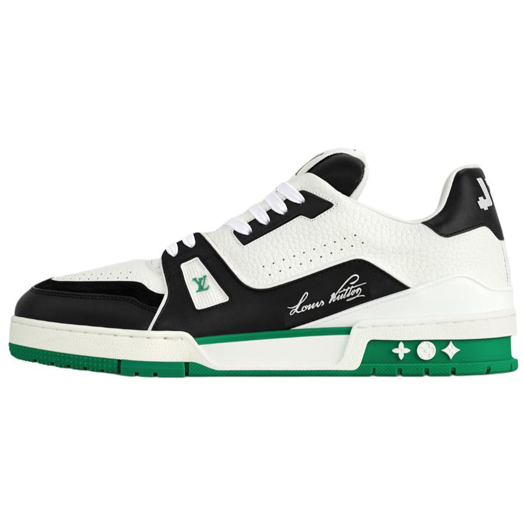 LOUIS VUITTON Trainer Low-Top Skateboard Shoes Men's Green