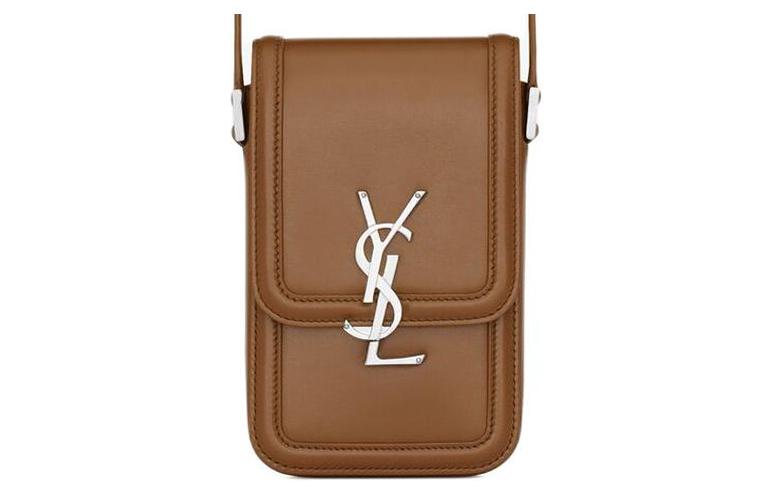 SAINT LAURENT SOLFERINO Cow Leather Crossbody Bag, Shoulder Bag Men's Fox Color