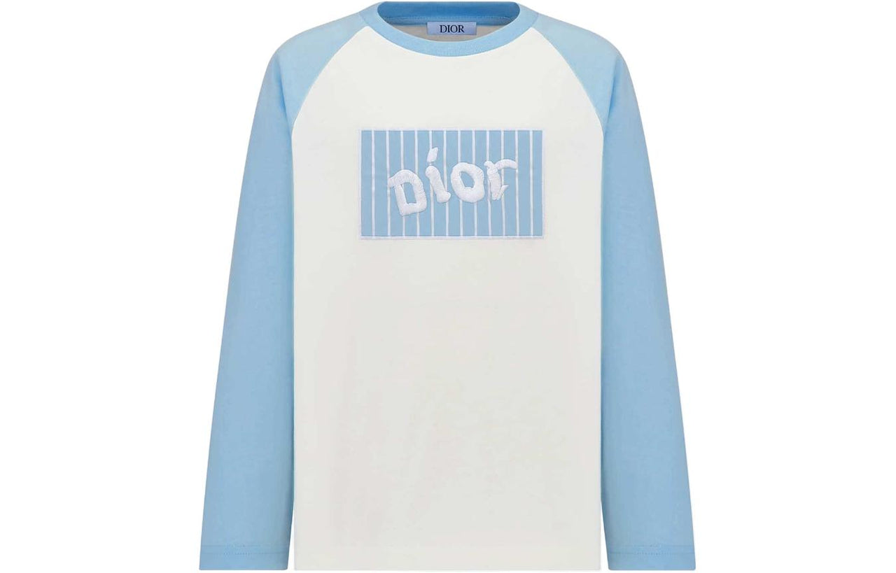 DIOR Sweatshirt Kids' Apparel Long Sleeved T Shirt Blue Kids'
