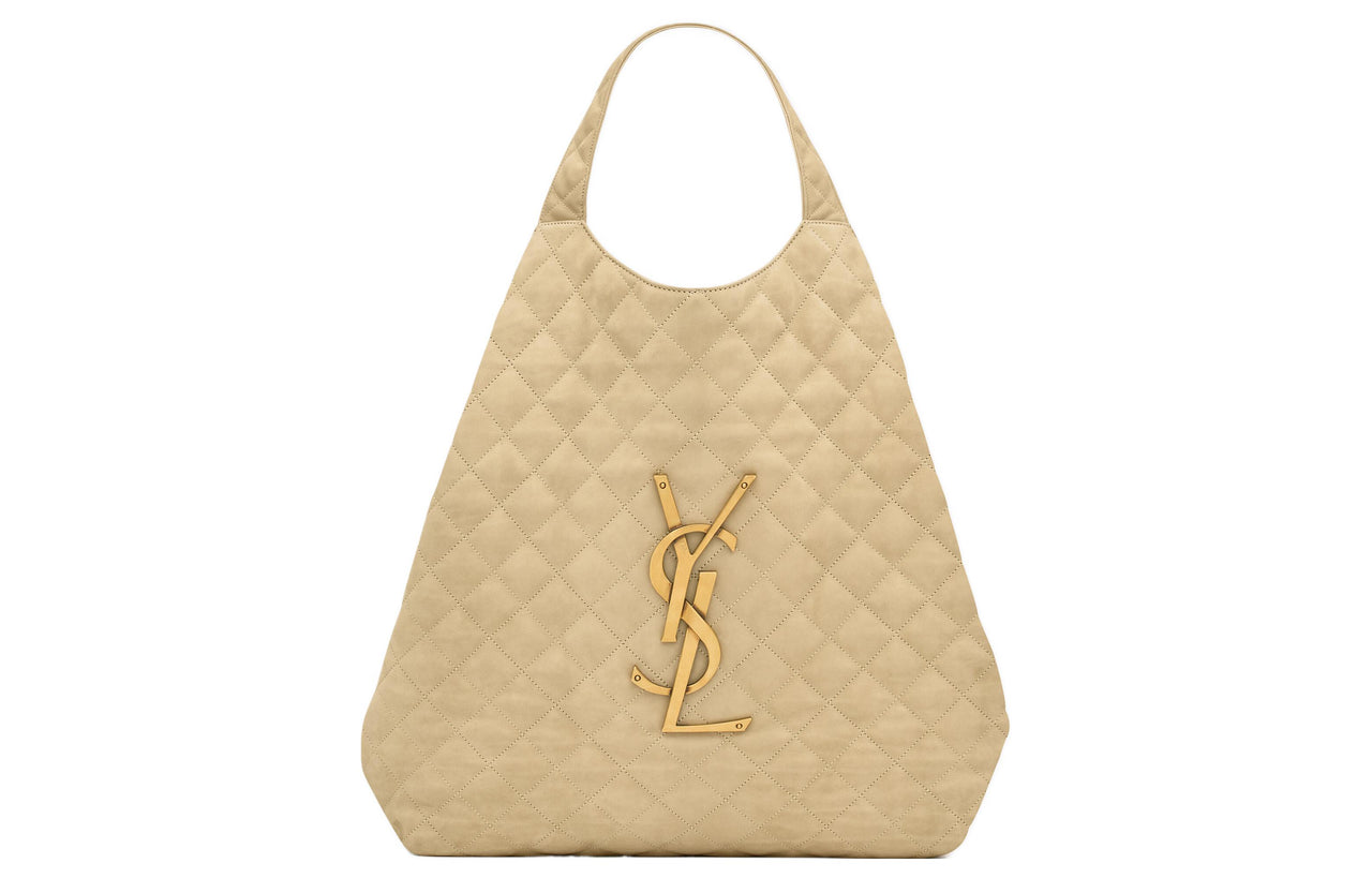 SAINT LAURENT Suede Handbag Tubas Women's Light Umber