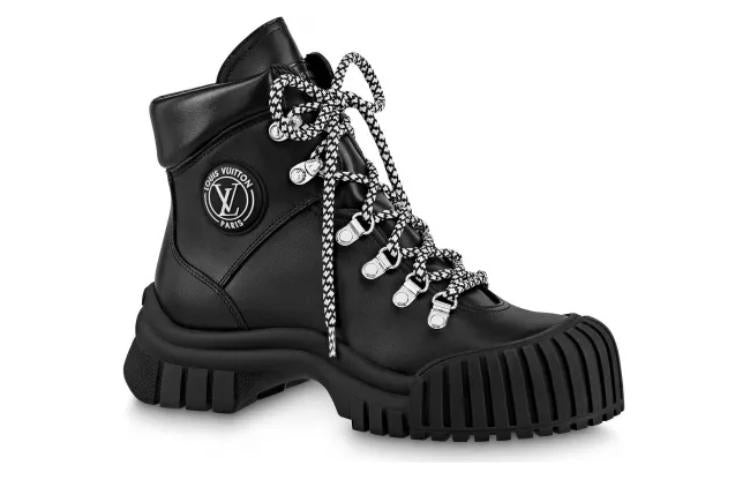 LOUIS VUITTON Lv Ruby Flat Ranger Boots 'Black' Women's