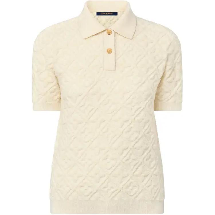 LOUIS VUITTON Monogram Toweling Polo Top