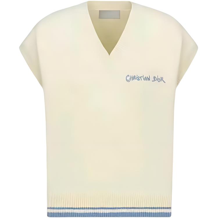 DIOR Logo Embroidered V Neck Vest