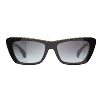 CHANEL Acetate Butterfly Sunglasses Unisex Black