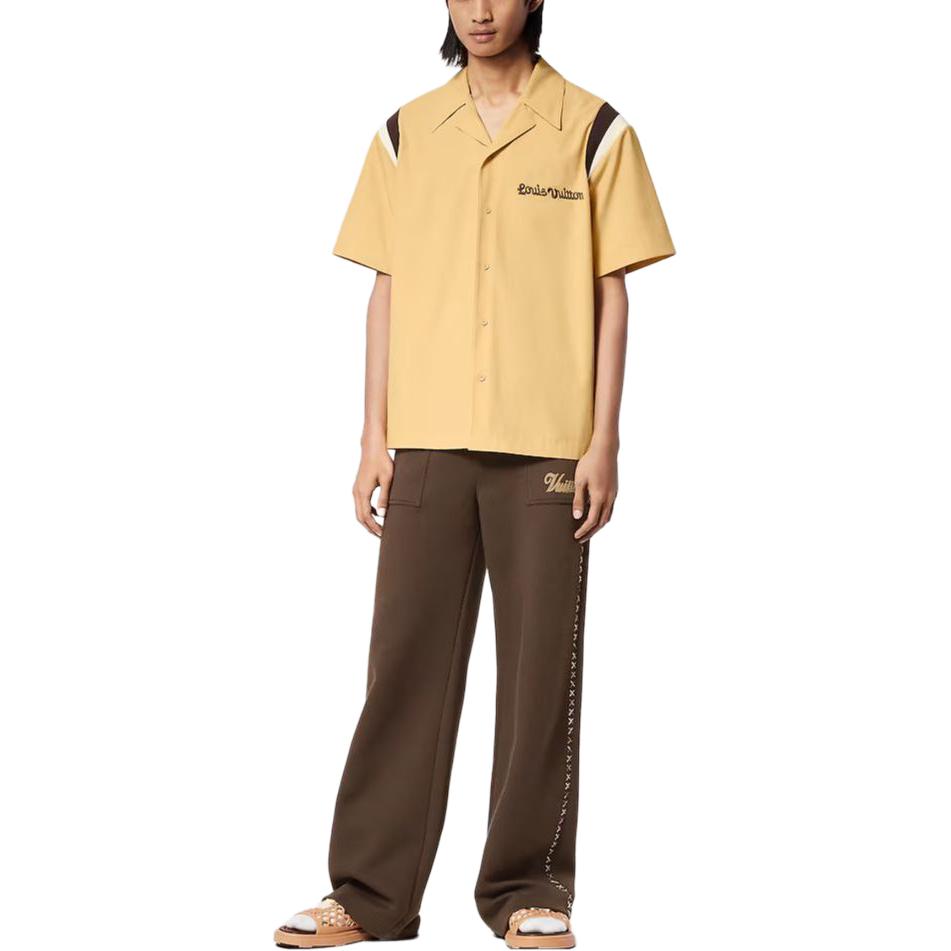 LOUIS VUITTON By Tyler The Creator Embroidered Short Sleeved Cotton Bowling Shirt