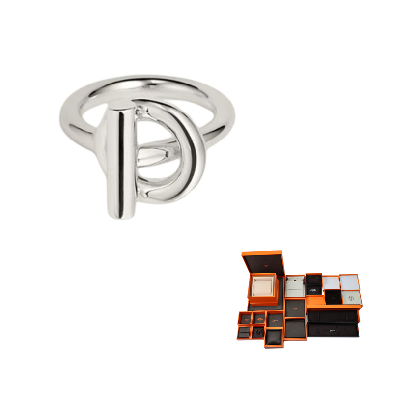 HERMES Sterling Silver Rings Women's Silver