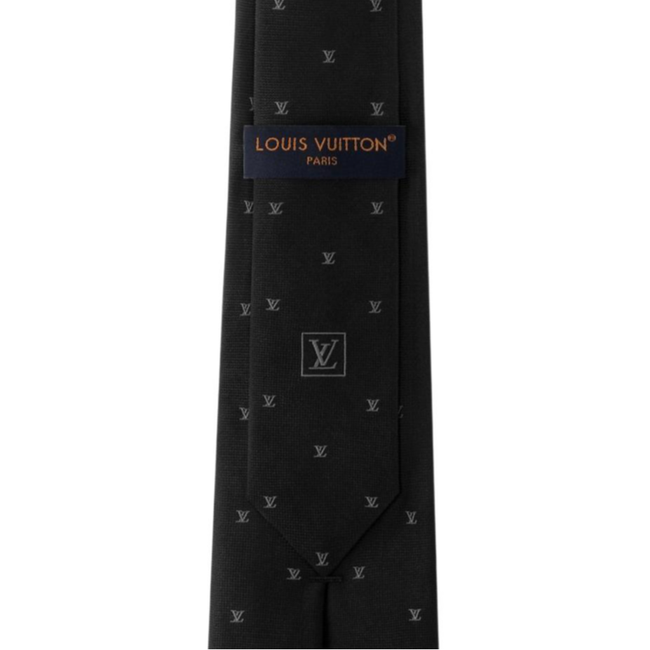LOUIS VUITTON Mulberry Silk Ties Men's Black