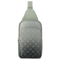 LOUIS VUITTON Avenue Leather Shoulder Bag, Crossbody Bag Men's Gray Green