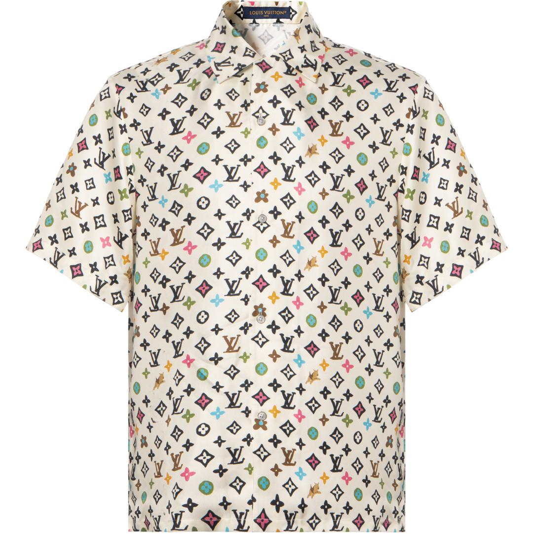 LOUIS VUITTON By Tyler The Creator Monogram Printed Short Sleeved Silk Shirt
