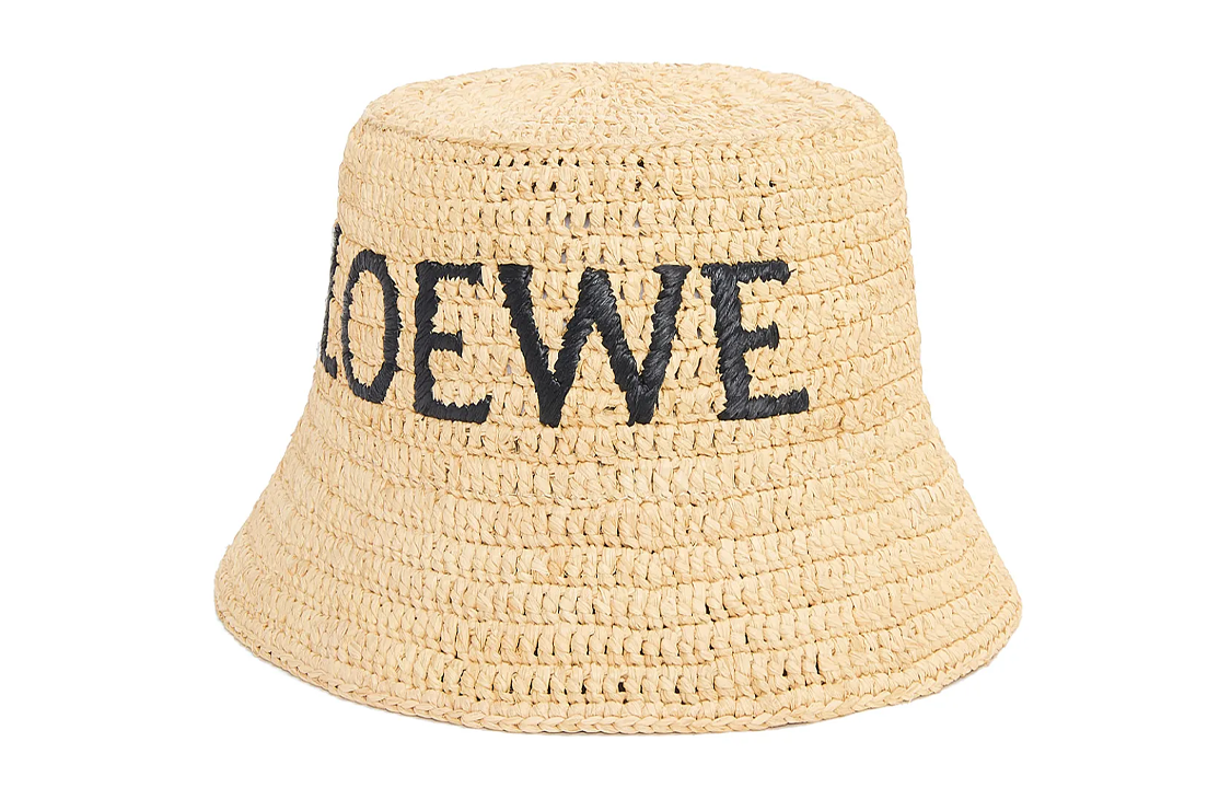 LOEWE Raffia Fiber Bucket Hats Women's Natural