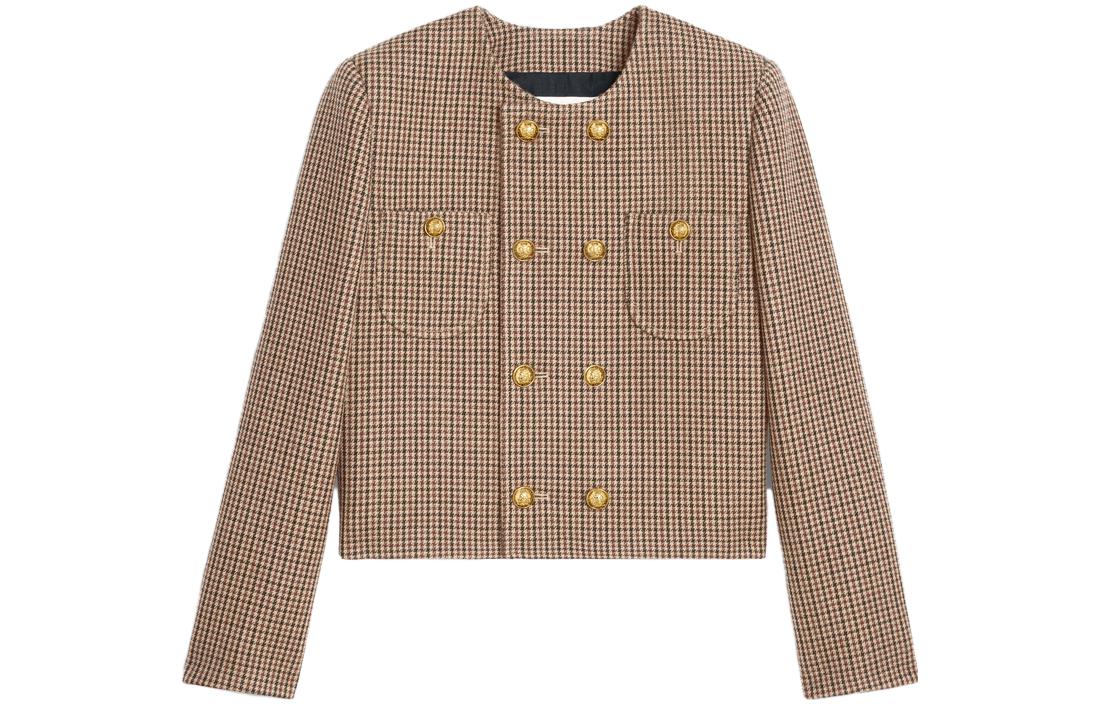 CELINE Chelsea Jacket In Double Houndstooth Wool
