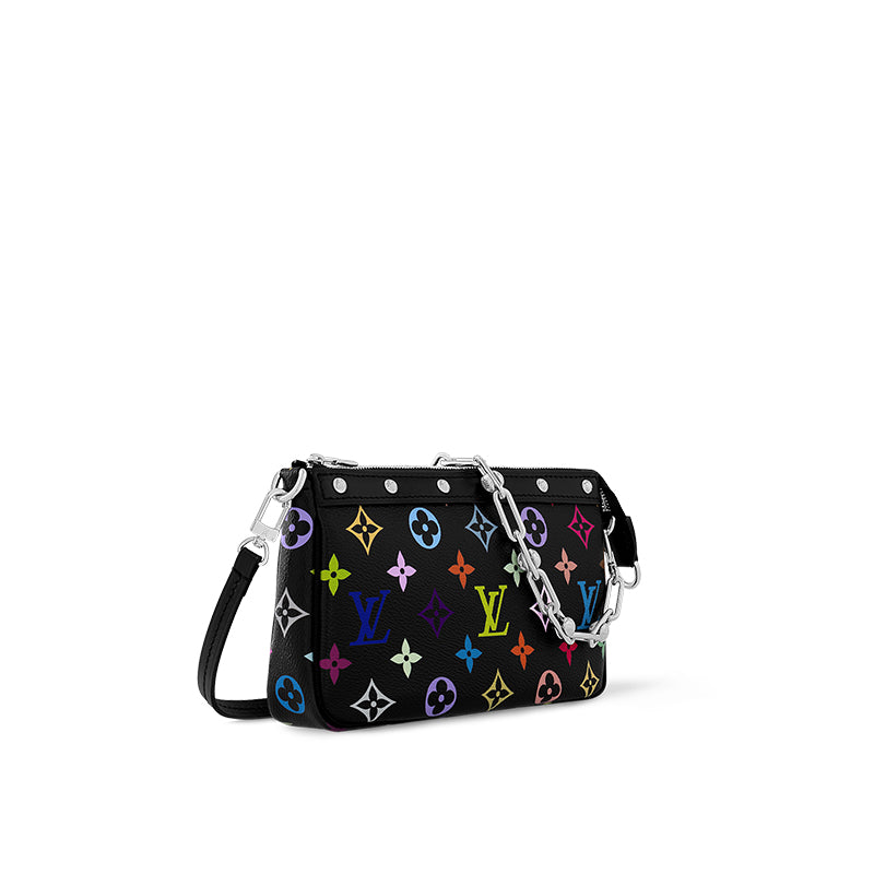 LOUIS VUITTON X Takashi Murakami Pochette Accessoires Black Multicolored