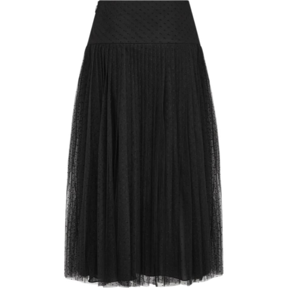 DIOR 30 Montaigne Casual Long Skirt Women's Black