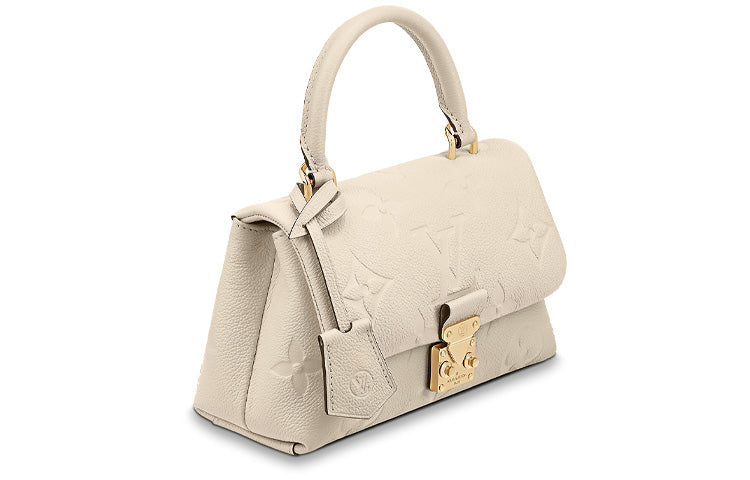 LOUIS VUITTON Madeleine Grain Cow Leather Crossbody Bag Mini Women's Beige
