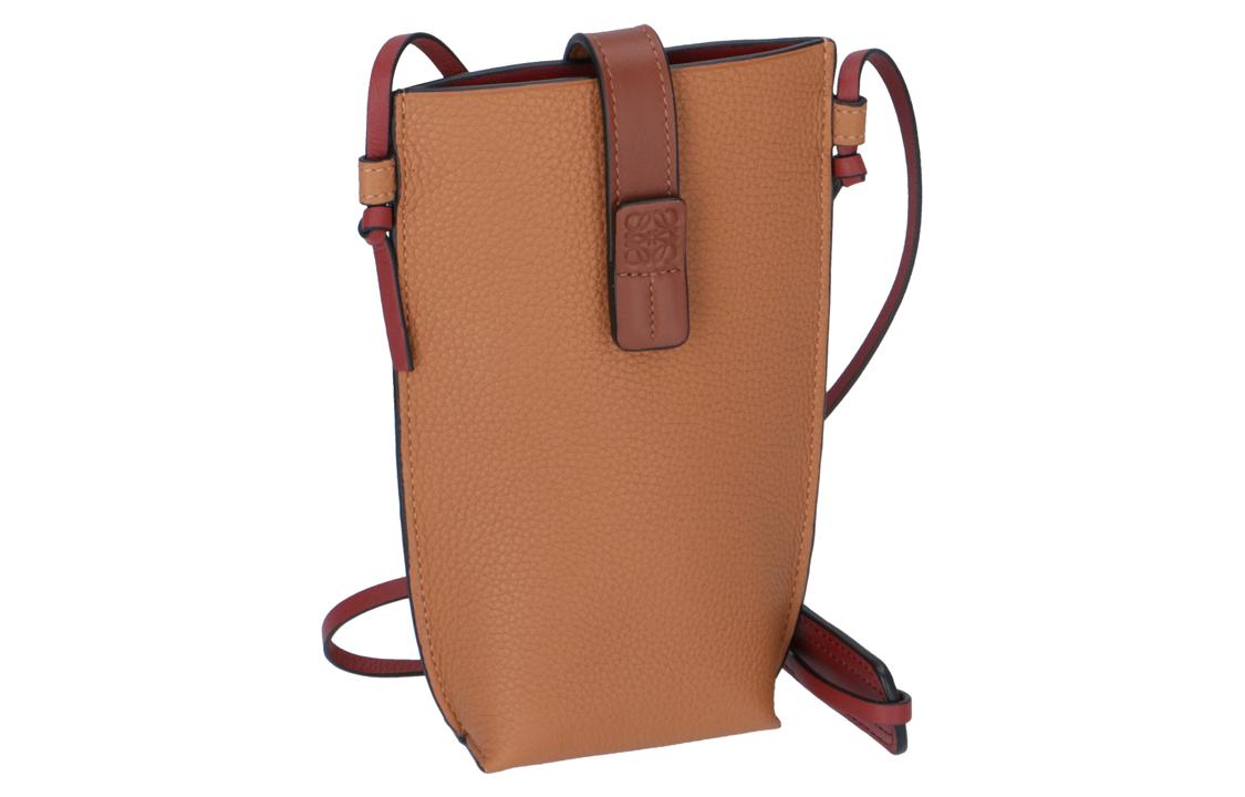 LOEWE Soft Grained Calfskin Shoulder Bag Women's Brown