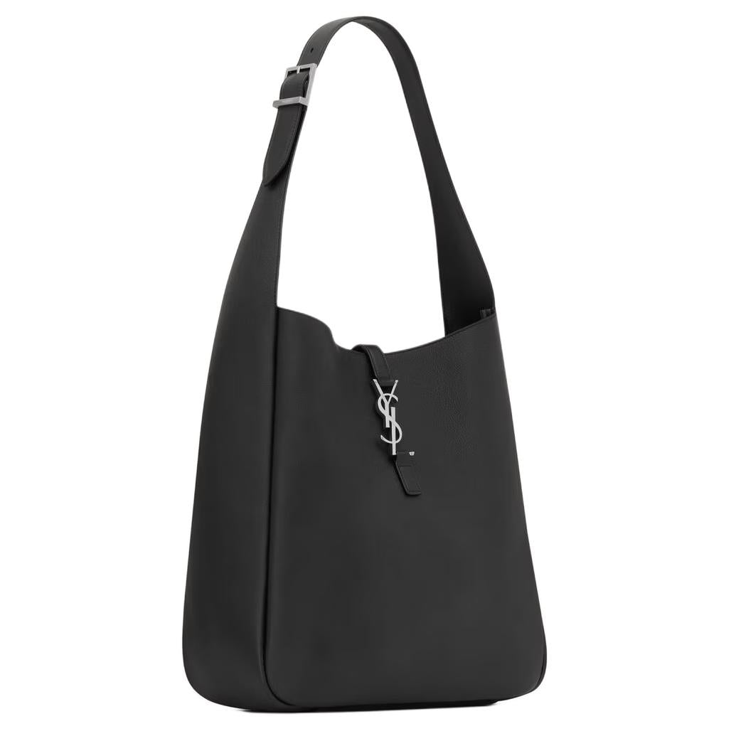 SAINT LAURENT LE5A7 Calfskin Shoulder Bag Large Size Women's Black
