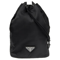 PRADA Nylon Makeup Bag, Toiletry Bag, Bucket Bag, Handbag Small Size Unisex Black