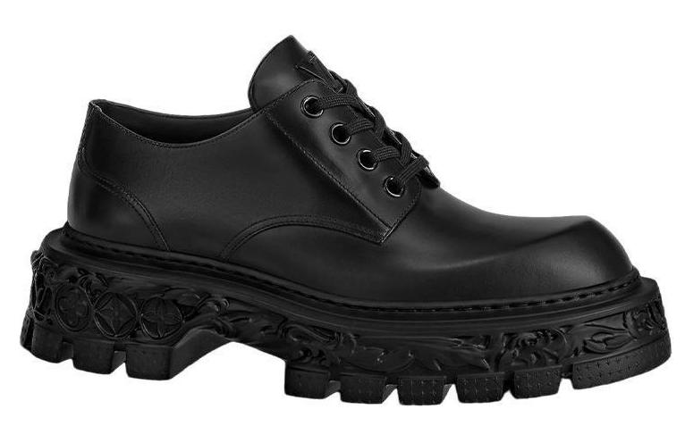 LOUIS VUITTON LV Platform Lace Up Loafers 'Black' 1AAHAT