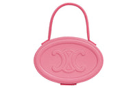 CELINE Cuir Triomphe Cow Leather Round Bag Handbag Women's Pink