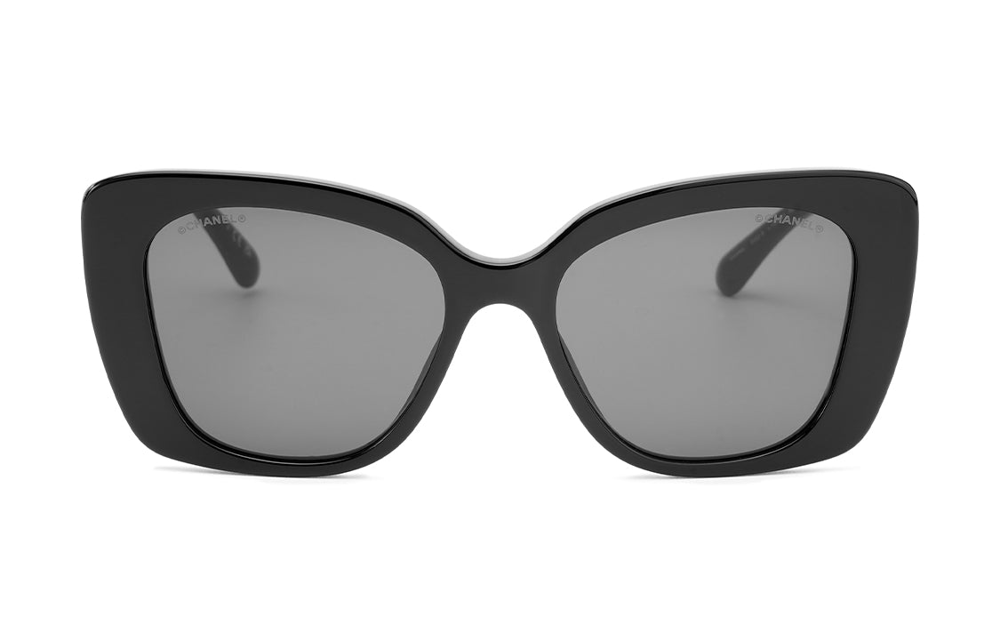 CHANEL Butterfly Sunglasses Women's Black