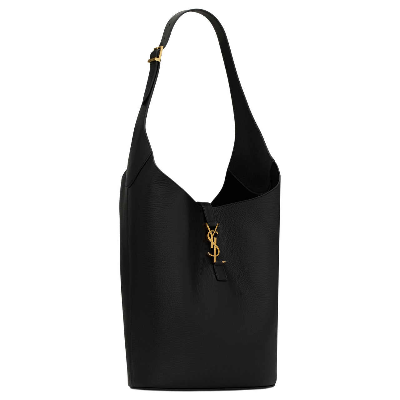 SAINT LAURENT LE5A7 Cow Leather Bucket Bag Handbag Shoulder Bag Regular Women's Black