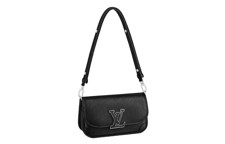 LOUIS VUITTON Cow Leather Crossbody Bag Shoulder Bag Women's Black