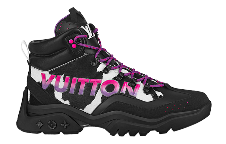 LOUIS VUITTON Millenium Ankle Boot Black Pink