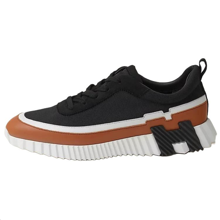 HERMES Bouncing Low-Top Casual Shoes Men's Black