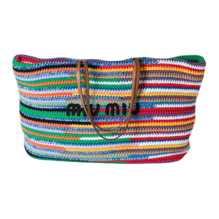 MIU MIU Cotton Handbag, Shoulder Bag Women's Multicolor