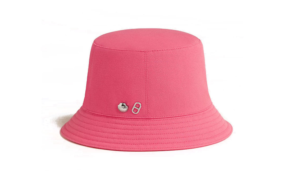 HERMES Cotton Bucket Hats Women's Camellia Pink