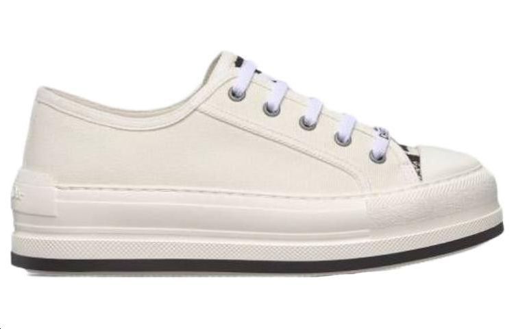 DIOR Walk'n'Dior Platform Shoes Stylish Skateboarding Shoes Women's White