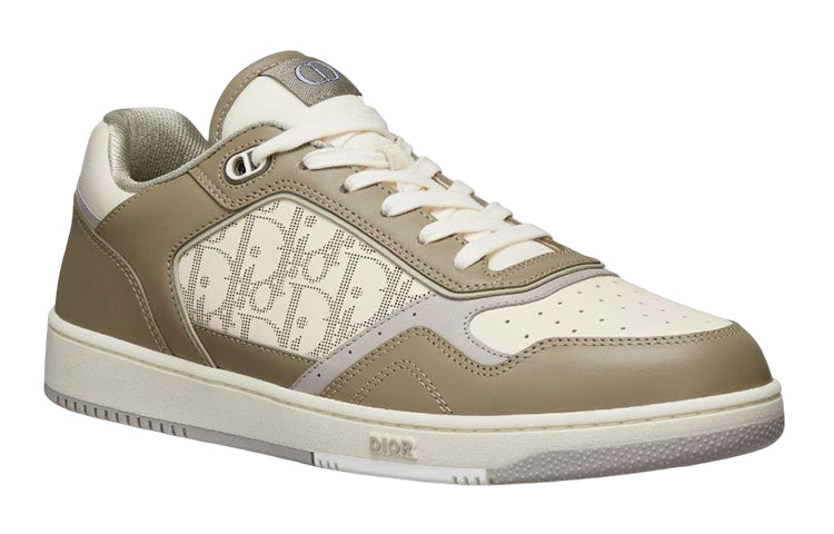 DIOR B27 Low Top Khaki Cream Calfskin