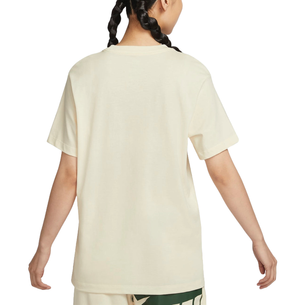 (WMNS) Nike Air Logo T-shirt Asia Sizing 'Pale Ivory Green' FV8003-110