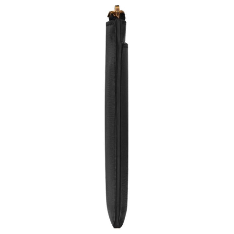 SAINT LAURENT Calfskin Shinny Leather Bill Pocket Clutch Regular Men's Black