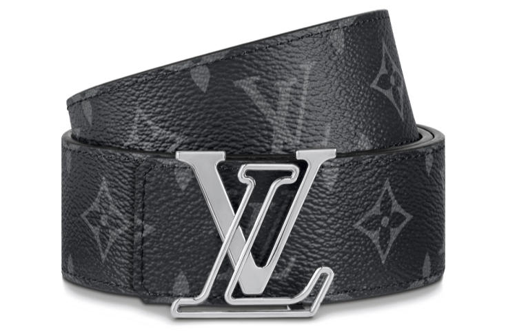 LOUIS VUITTON Cow Leather Leather Belts Unisex Width: 4cm